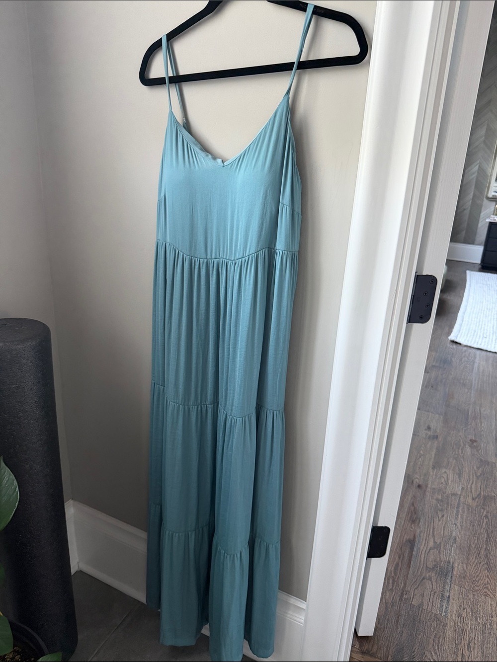 Soma Light Blue Tiered Maxi Dress